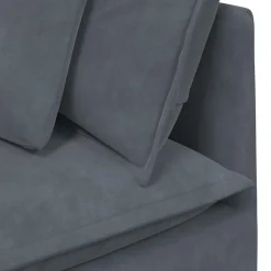 vidaXL Modulaire bank met kussens fluweel donkergrijs