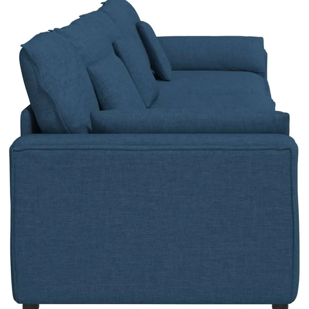 vidaXL Modulaire bank met kussens blauw