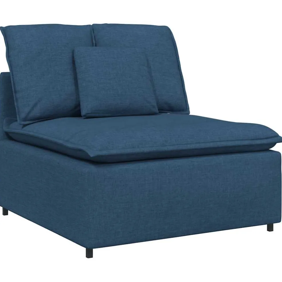 vidaXL Modulaire bank met kussens blauw
