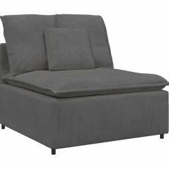 vidaXL Modulaire bank met kussens donkergrijs
