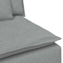 vidaXL Modulaire bank met kussens lichtgrijs