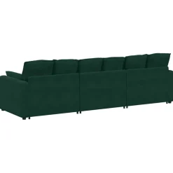 vidaXL Modulaire bank met kussens donkergroen