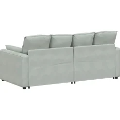 vidaXL Modulaire bank met kussens lichtgrijs