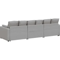 vidaXL Modulaire bank met kussens wolk grijs