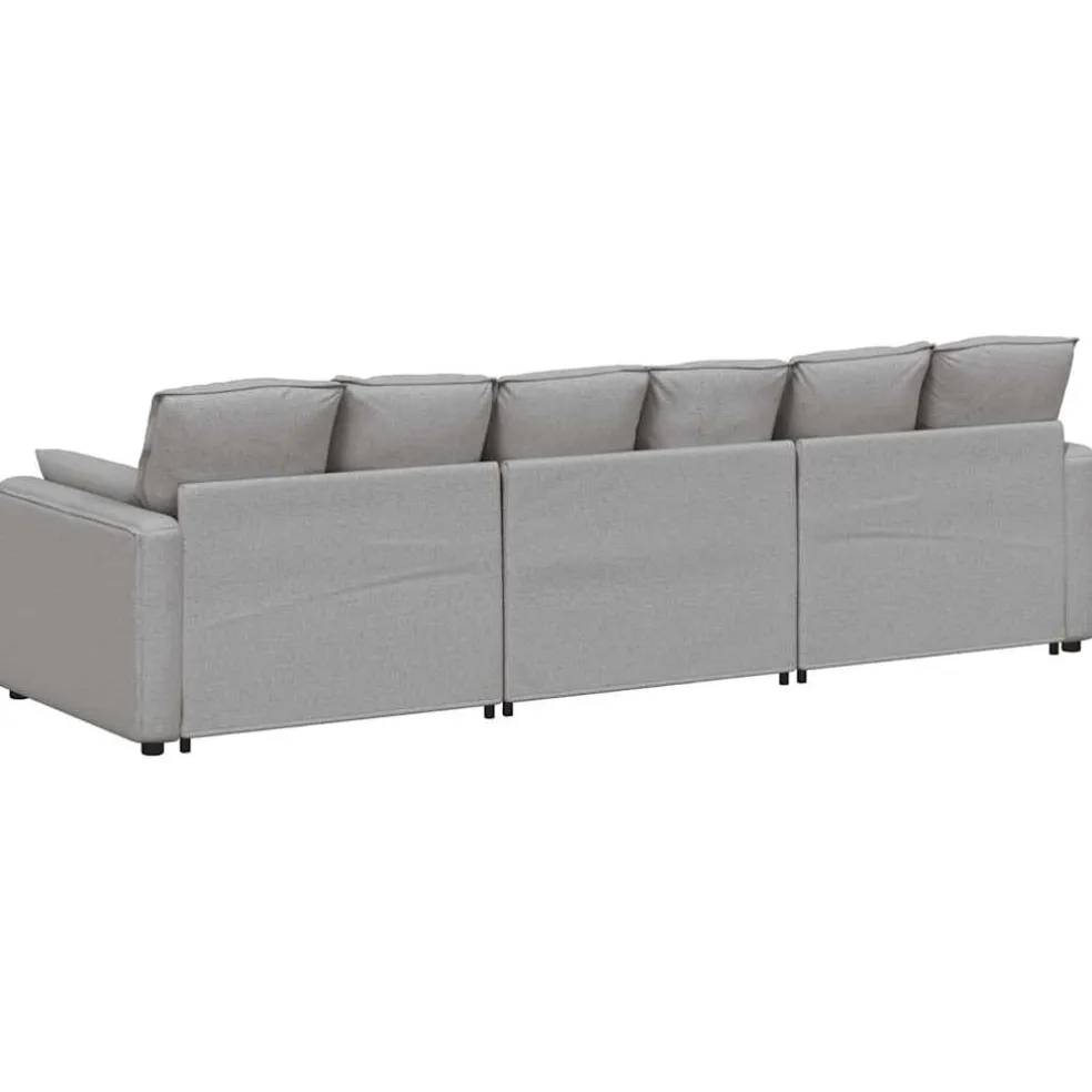 vidaXL Modulaire bank met kussens wolk grijs