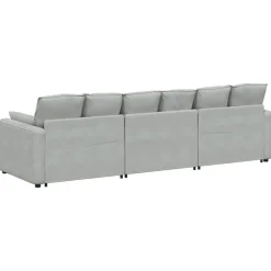 vidaXL Modulaire bank met kussens crèmekleurig