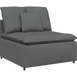 vidaXL Modulaire bank met kussens donkergrijs