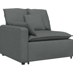 vidaXL Modulaire bank met kussens donkergrijs