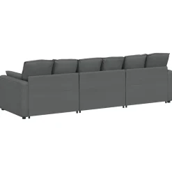 vidaXL Modulaire bank met kussens donkergrijs