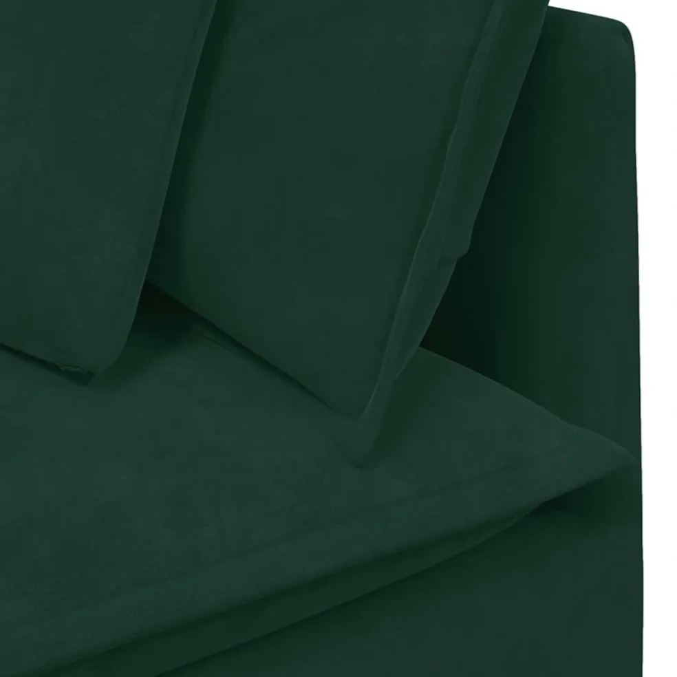 vidaXL Modulaire bank met kussens fluweel donkergroen