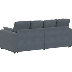 vidaXL Modulaire bank met kussens donkergrijs