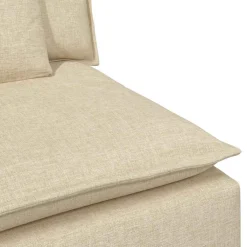 vidaXL Modulaire bank met kussens crèmekleurig