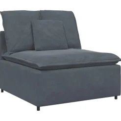 vidaXL Modulaire bank met kussens donkergrijs