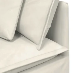 vidaXL Modulaire bank met kussens fluweel crèmekleurig