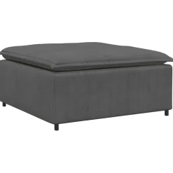 vidaXL Modulaire bank met voetenbank&kussens corduroy stof donkergrijs