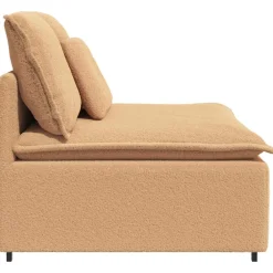 vidaXL Modulaire bank middenmodule met kussens 100 cm beige