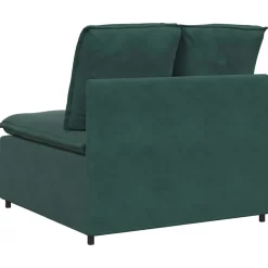 vidaXL Modulaire bank middenmodule met kussens 100 cm donkergroen