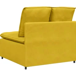 vidaXL Modulaire bank middenmodule met kussens 100 cm geel