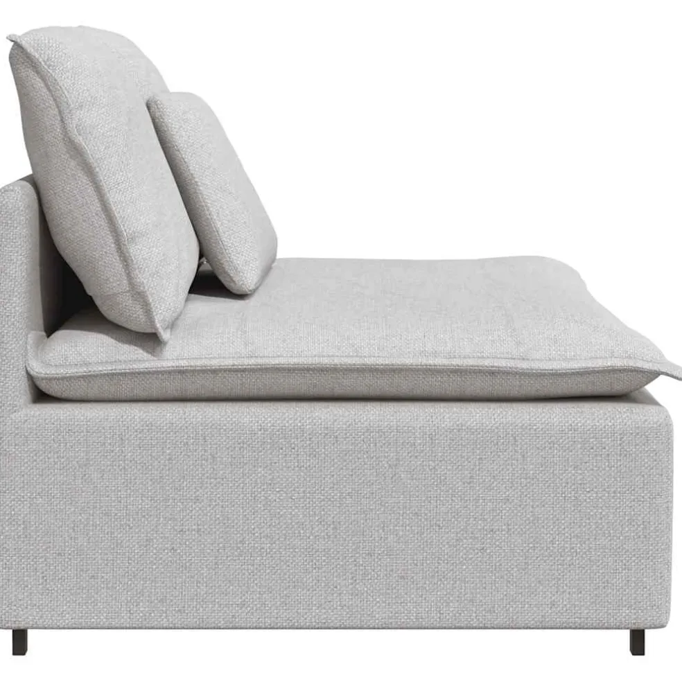 vidaXL Modulaire bank middenmodule met kussens 100 cm wolk grijs