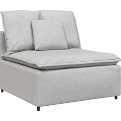vidaXL Modulaire bank middenmodule met kussens 100 cm wolk grijs