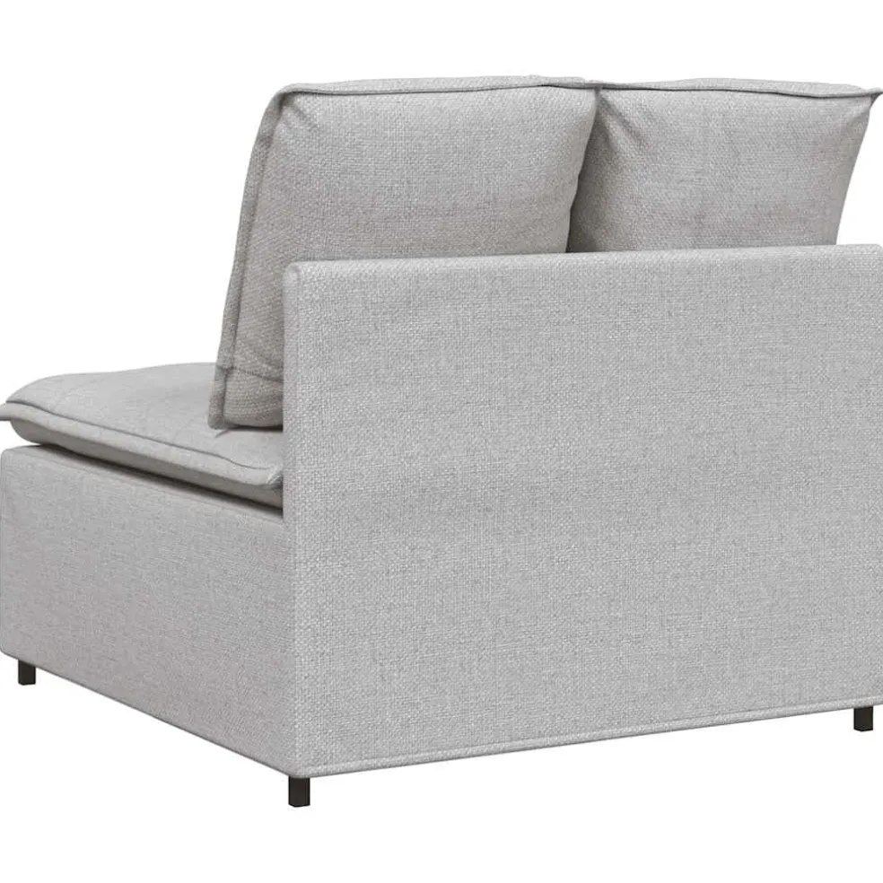 vidaXL Modulaire bank middenmodule met kussens 100 cm wolk grijs
