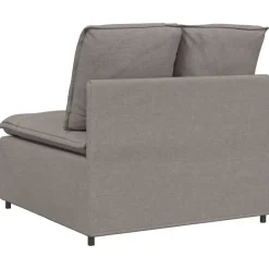 vidaXL Modulaire bank middenmodule met kussens 100 cm taupe
