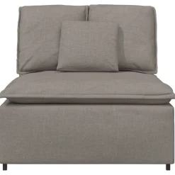 vidaXL Modulaire bank middenmodule met kussens 100 cm taupe