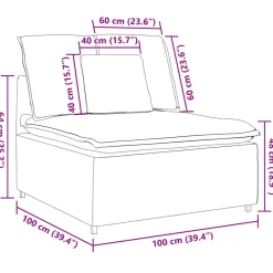 vidaXL Modulaire bank middenmodule met kussens 100 cm wijnrood