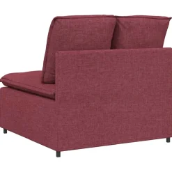 vidaXL Modulaire bank middenmodule met kussens 100 cm wijnrood