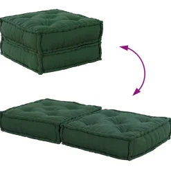 vidaXL Modulaire bankstel 70x70x36 stof groen