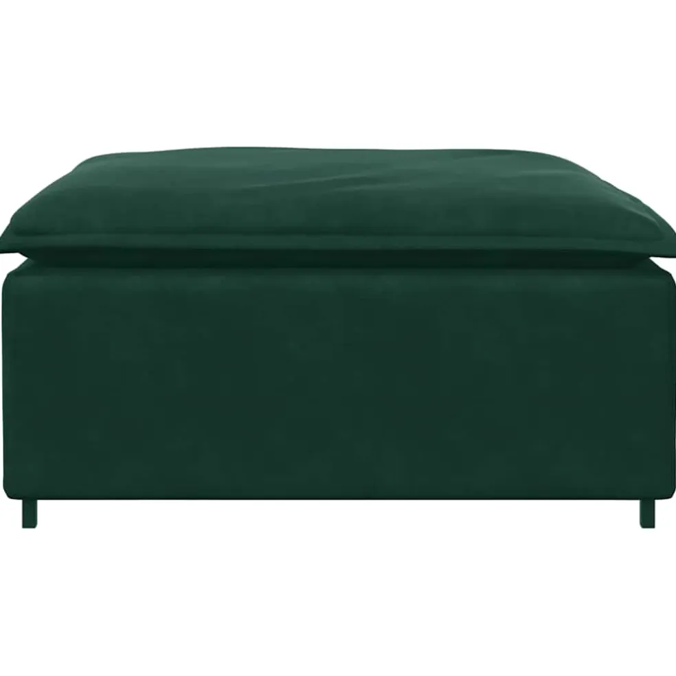 vidaXL Modulaire bank voetenbank module donkergroen 100x100x48 cm
