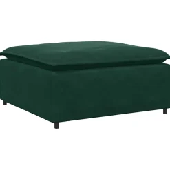 vidaXL Modulaire bank voetenbank module donkergroen 100x100x48 cm