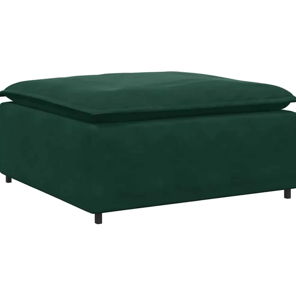vidaXL Modulaire bank voetenbank module donkergroen 100x100x48 cm