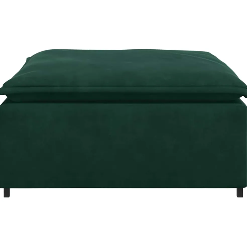 vidaXL Modulaire bank voetenbank module donkergroen 100x100x48 cm