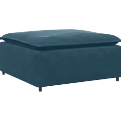 vidaXL Modulaire bank voetenbank module crème 100x100x48 cm