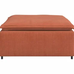 vidaXL Modulaire bank voetenbank module rood oranje 100x100x48 cm