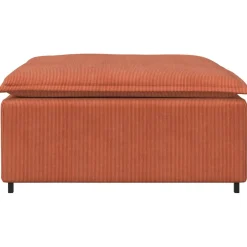 vidaXL Modulaire bank voetenbank module rood oranje 100x100x48 cm