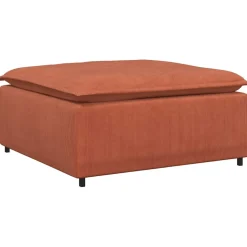 vidaXL Modulaire bank voetenbank module rood oranje 100x100x48 cm