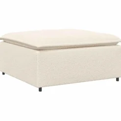 vidaXL Modulaire bank voetenbank module crème 100x100x48 cm
