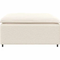 vidaXL Modulaire bank voetenbank module crème 100x100x48 cm