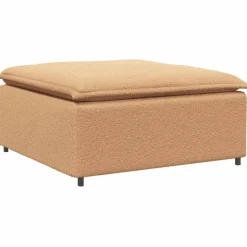 vidaXL Modulaire bank voetenbank module beige 100x100x48 cm