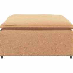 vidaXL Modulaire bank voetenbank module beige 100x100x48 cm