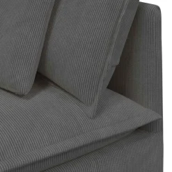 vidaXL Modulaire hoekbank met kussens 100 cm donkergrijs