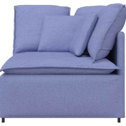 vidaXL Modulaire hoekmodule bank met kussens 100 cm spijkerblauw