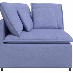 vidaXL Modulaire hoekmodule bank met kussens 100 cm spijkerblauw