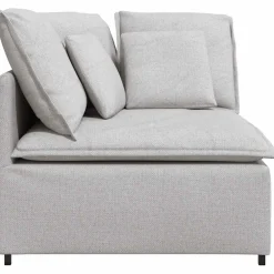 vidaXL Modulaire hoekmodule bank met kussens 100 cm wolk grijs