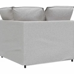 vidaXL Modulaire hoekmodule bank met kussens 100 cm wolk grijs