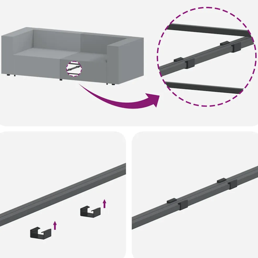 vidaXL Modulaire hoekmodule bank met kussens 100 cm zwart