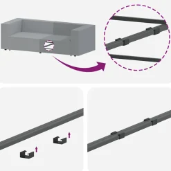 vidaXL Modulaire hoekmodule bank met kussens 100 cm lichtgeel