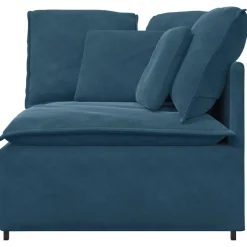 vidaXL Modulaire hoekmodule bank met kussens 100 cm blauw